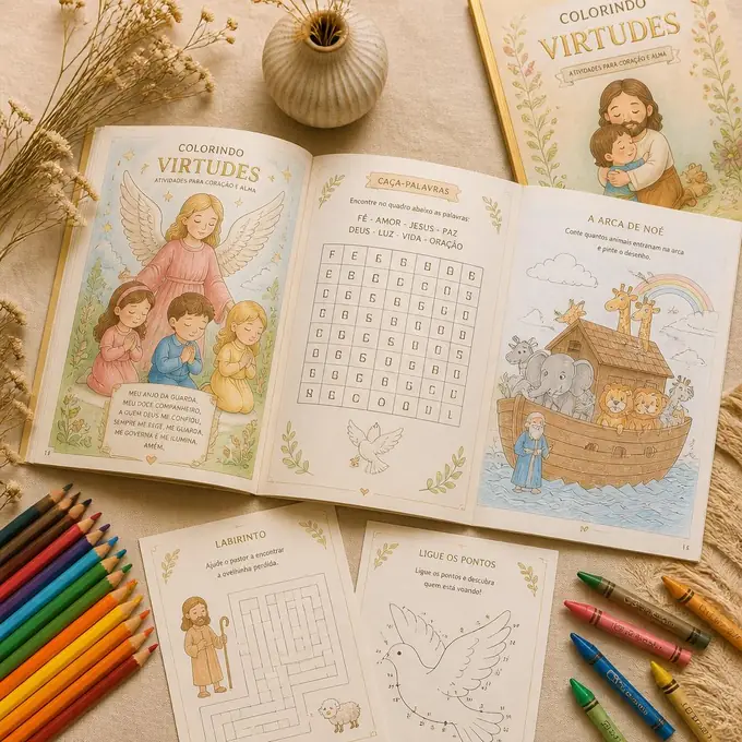Prévia do livro Colorindo Virtudes